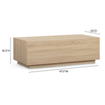 Romy 47" Coffee Table in Faux Wood