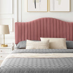Juniper King Velvet Platform Bed with Gold Metal Legs in Dusty Rose