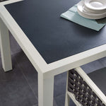 Stance 90.5" Outdoor Aluminum Dining Table in White Gray