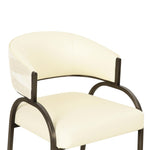 Tatum Vegan Leather and Jacquard Dining Chair in Default