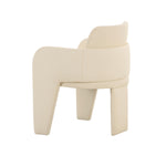 Leo Vegan Leather Dining Chair in Cream