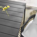 Tahoe Rectangular Outdoor Aluminum Dining Table in Gray