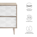 Vespera 2-Drawer Nightstand in Oak White