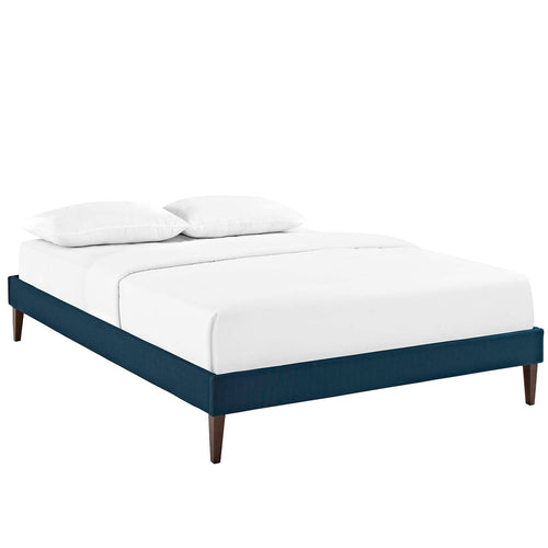 Tessie King Fabric Bed Frame in Azure
