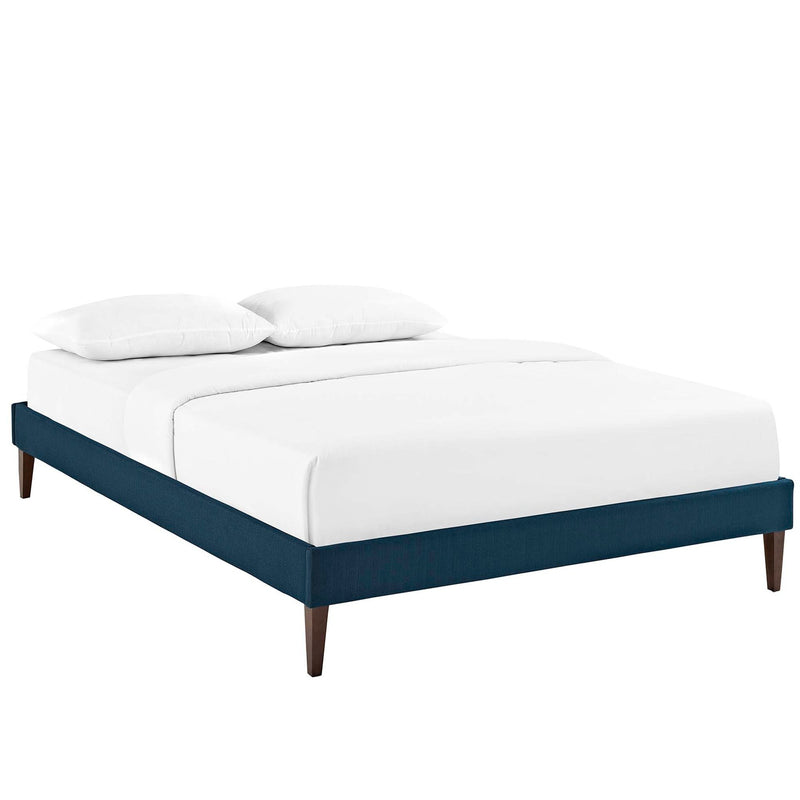 Tessie King Fabric Bed Frame in Azure