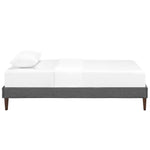 Tessie King Fabric Bed Frame in Gray