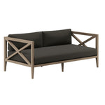 Northlake Teak Outdoor Loveseat in Flint Gray