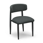Annika Textured Outdoor Dining Side Chair in Black