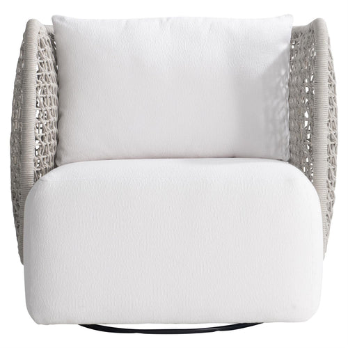 Lomani Woven Rope Outdoor Swivel Chair