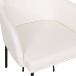 Sydney Vegan Leather Armchair - Set of 2 in Cream