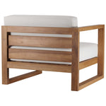 Upland Outdoor Teak Wood 4-Piece Furniture Set in Natural White