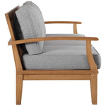 Marina Outdoor Teak Sofa in Natural Gray