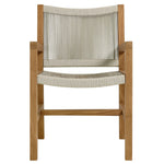 Vienna Outdoor Teak and Rope Dining Armchairs Set of 2 in Natural Natural