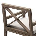 Northlake Outdoor Teak Dining Armchair in Pebble