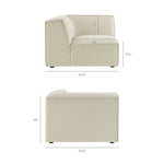 Restore 3-Piece Sectional Sofa in Ecru