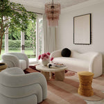 Leonie 84" Faux Shearling Sofa in Beige