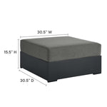Tahoe 5-Piece Outdoor Aluminum Sectional Sofa Set in Gray Charcoal