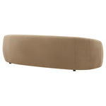 Contessa Curved Velvet Sofa in Taupe