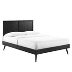 Alana King Wood Platform Bed in Black