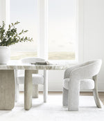 Arcadia Oval Faux Stone Dining Table with Leaf