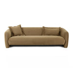 Lou 91" Velvet Sofa in Cafe Au Lait