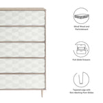 Vespera 5-Drawer Chest in Oak White