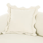 Lou 91" Velvet Sofa in Cream