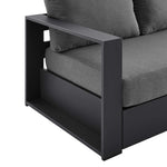 Tahoe Outdoor Aluminum Sofa in Gray Charcoal