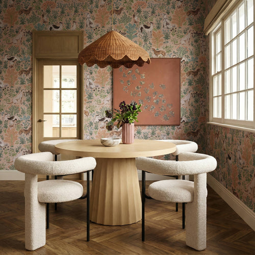 Synn Boucle Dining Chair in Cream