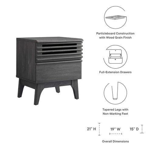 Render Nightstand in Charcoal