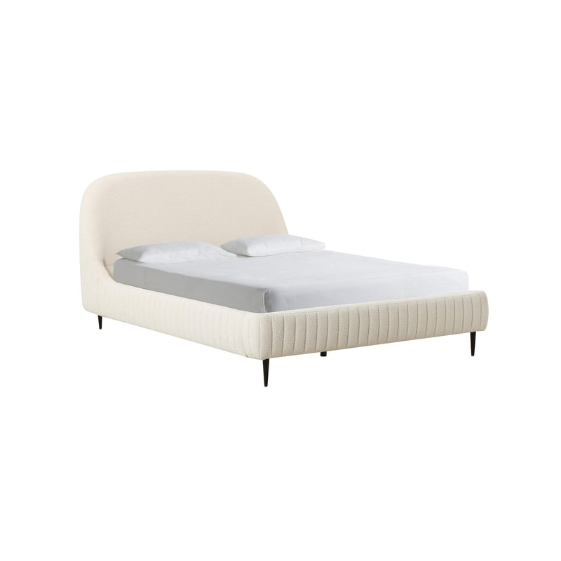 Denise Boucle King Bed in Cream