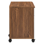 Envision Desk and File Cabinet Set in Walnut / White