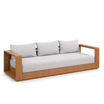 Tahoe Outdoor Acacia Wood Sofa in Natural Light Gray