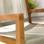 Vienna Outdoor Teak and Rope Dining Armchairs Set of 2 in Natural Natural