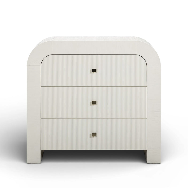 Hump 38" Arched 3-Drawer Chest in White