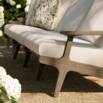 Saratoga Outdoor Teak Sofa in Weathered Gray