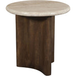 Pietra Travertine End Table in Brown