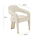 Corralis Boucle Dining Chair in Cream