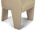 Leo Vegan Leather Dining Chair in Taupe