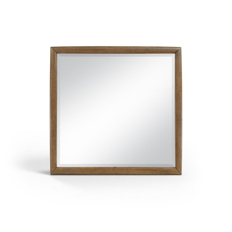 Caswell Oak Framed Mirror in Brown