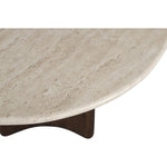 Pietra 48" Travertine Dining Table in Brown