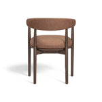 Vina Vegan Leather Dining Chair in Brown