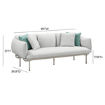 Katti 85" Outdoor Sofa in Light Grey