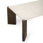 Restis 52" Quartz Coffee Table in Cream