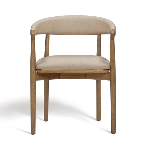 Vina Vegan Leather Dining Chair in Taupe