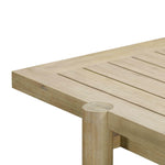 Gata 87" Outdoor Rectangular Dining Table in Light Teak