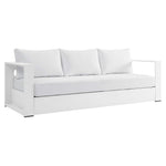 Tahoe Outdoor Aluminum Sofa in White White