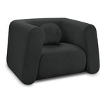 Abbington Boucle Fabric Upholstered Chair in Black