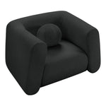 Abbington Boucle Fabric Upholstered Chair in Black