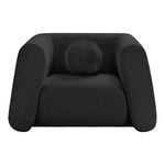 Abbington Boucle Fabric Upholstered Chair in Black